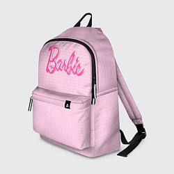 Рюкзак Барби - логотип на клетчатом фоне