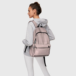 Рюкзак Монохромный полосатый розовато-бежевый, цвет: 3D-принт — фото 2