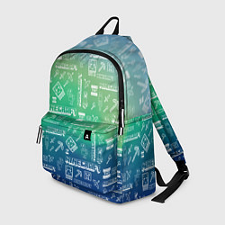 Рюкзак Майнкрафт символы на потертом фоне, цвет: 3D-принт