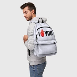 Рюкзак I love you - сердце, цвет: 3D-принт — фото 2