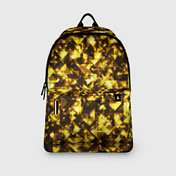 Рюкзак Золотой узор треугольники на черном фоне, цвет: 3D-принт — фото 2