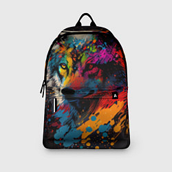 Рюкзак Волк, яркие цвета, цвет: 3D-принт — фото 2