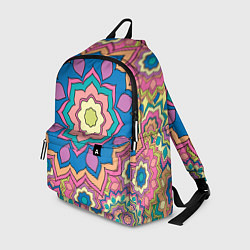 Рюкзак Цветочный разноцветный паттерн, цвет: 3D-принт