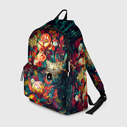 Рюкзак Цветочный паттерн с цветами и листьями