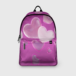 Рюкзак Сердца на розовов фоне, цвет: 3D-принт — фото 2