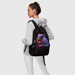 Рюкзак Неоновый хомячок, цвет: 3D-принт — фото 2