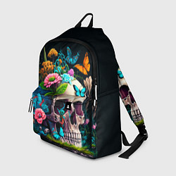 Рюкзак Цветочный череп, цвет: 3D-принт