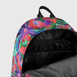 Рюкзак Цветочный паттерн арт, цвет: 3D-принт — фото 2