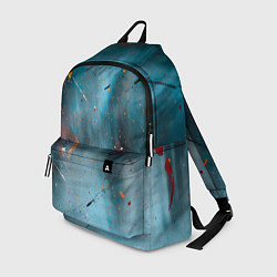 Рюкзак Абстрактный синий туман, силуэты и краски, цвет: 3D-принт