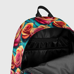 Рюкзак Паттерн с розами, цвет: 3D-принт — фото 2