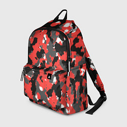 Рюкзак Красно-черный камуфляж, цвет: 3D-принт