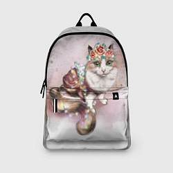 Рюкзак Милая кошечка с цветами, цвет: 3D-принт — фото 2
