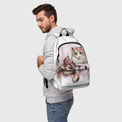 Рюкзак Милая кошечка с цветами, цвет: 3D-принт — фото 2