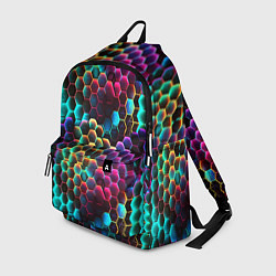 Рюкзак Неон и соты, цвет: 3D-принт