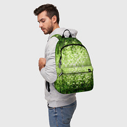 Рюкзак Геометрическое зелёное искажение в пространстве, цвет: 3D-принт — фото 2