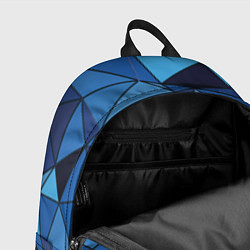 Рюкзак Синие треугольники, абстракт, цвет: 3D-принт — фото 2