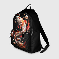 Рюкзак Сказочная рыбка белый дракон, цвет: 3D-принт