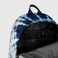 Рюкзак Эффект тай дай - размытый синий узор, цвет: 3D-принт — фото 2