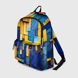 Рюкзак Синие и жёлтые фигуры, цвет: 3D-принт