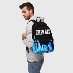 Рюкзак Green Day blue fire, цвет: 3D-принт — фото 2