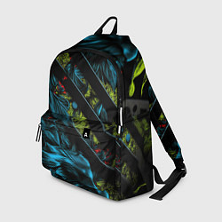 Рюкзак Зеленая объемная абстракция, цвет: 3D-принт