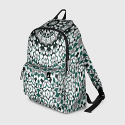 Рюкзак Узор мандала в серых и зеленых тонах, цвет: 3D-принт