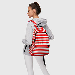 Рюкзак Ярко красные полосы, цвет: 3D-принт — фото 2