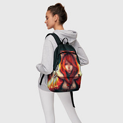 Рюкзак Рыжая девушка-лиса, цвет: 3D-принт — фото 2