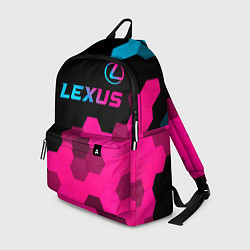 Рюкзак Lexus - neon gradient: символ сверху, цвет: 3D-принт