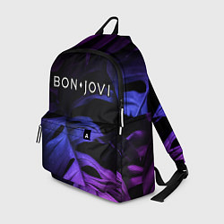 Рюкзак Bon Jovi neon monstera, цвет: 3D-принт