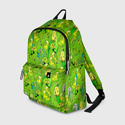Рюкзак Зеленые волнистые попугайчики