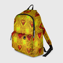 Рюкзак Узор рубиновые сердца, цвет: 3D-принт