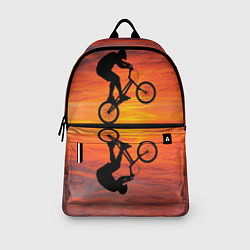 Рюкзак Велосипедист в отражении, цвет: 3D-принт — фото 2