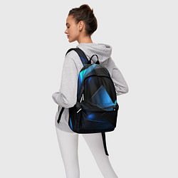 Рюкзак Черные и синие элементы, цвет: 3D-принт — фото 2