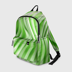 Рюкзак Белые и зеленый волны, цвет: 3D-принт