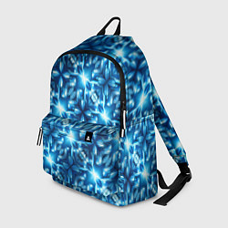 Рюкзак Светящиеся голубые цветы, цвет: 3D-принт
