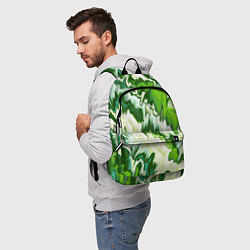 Рюкзак Зеленые штрихи, цвет: 3D-принт — фото 2