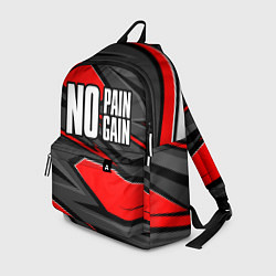 Рюкзак No pain no gain - красный, цвет: 3D-принт