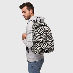 Рюкзак Полосатая шкура зебры, белого тигра, цвет: 3D-принт — фото 2