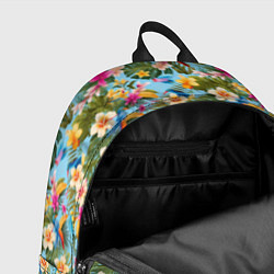 Рюкзак Разноцветные цветочки гавайские, цвет: 3D-принт — фото 2