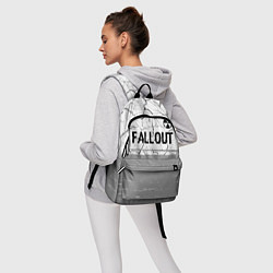 Рюкзак Fallout glitch на светлом фоне: символ сверху, цвет: 3D-принт — фото 2