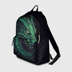 Рюкзак Голова зелёного дракона: арт нейросети