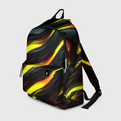 Рюкзак Черные волнистые линии, цвет: 3D-принт