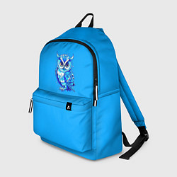 Рюкзак Мультяшная сова голубой, цвет: 3D-принт