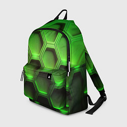 Рюкзак Объемные зеленые соты, цвет: 3D-принт