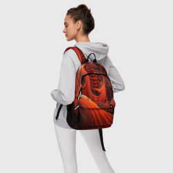 Рюкзак Оранжевая абстракция, цвет: 3D-принт — фото 2