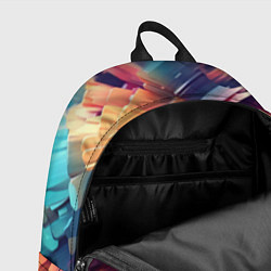 Рюкзак Цветная абстракция каменных сланцев, цвет: 3D-принт — фото 2