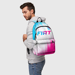Рюкзак Fiat neon gradient style: символ сверху, цвет: 3D-принт — фото 2