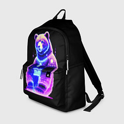 Рюкзак Космический светящийся мишка, цвет: 3D-принт