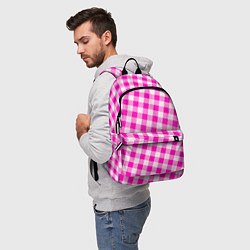 Рюкзак Розовая клетка Барби, цвет: 3D-принт — фото 2